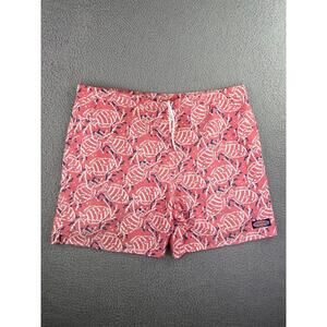 Vineyard Vines Mens Logo Shorts Swim Trunks Board Shorts Suit Pink Size XL